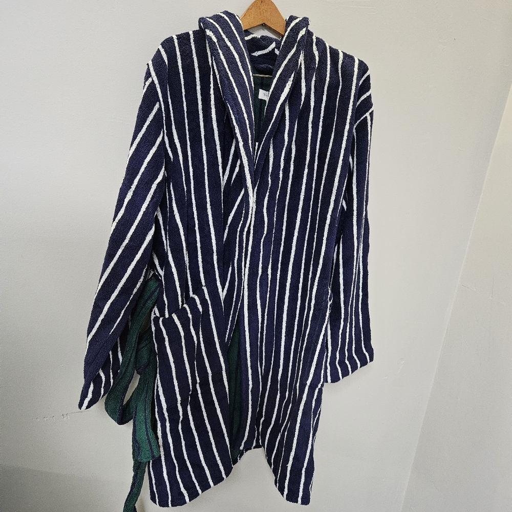 Bed Head Striped Hooded Bathrobe Men Size XL - Picture 7 of 16